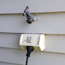 Building fails: tap installed over electrical outlet