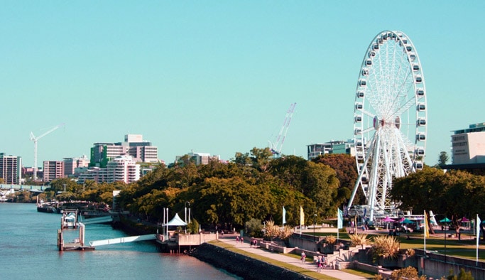 Brisbane South Bank and the Wheel Of Brisbane