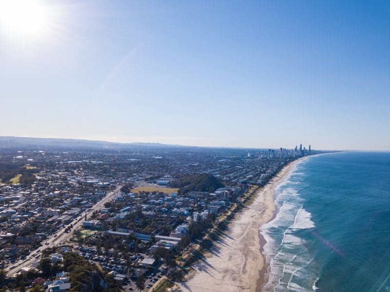 aerial photography of gold coast queensland